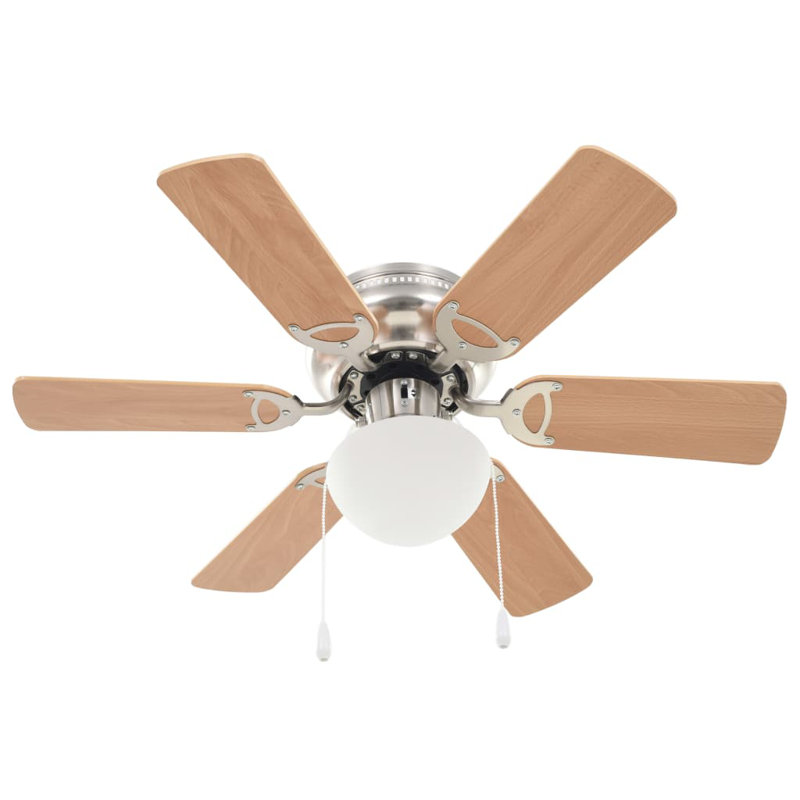 Syliva 82cm Ceiling Fan with Light Kit, Light Brown