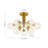 9-Light Textured Glass Tiered Semi-Flush Mount-858022877