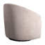 Chaise pivotante rembourrée à 360 degrés beige Voir ci-dessous