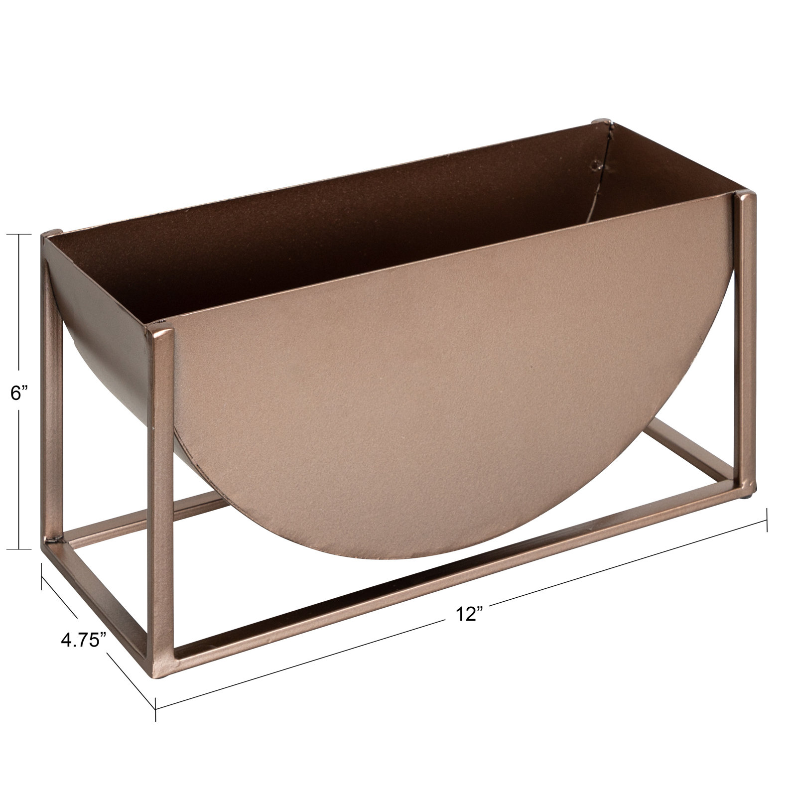 Romee 12" Planter Box, Bronze