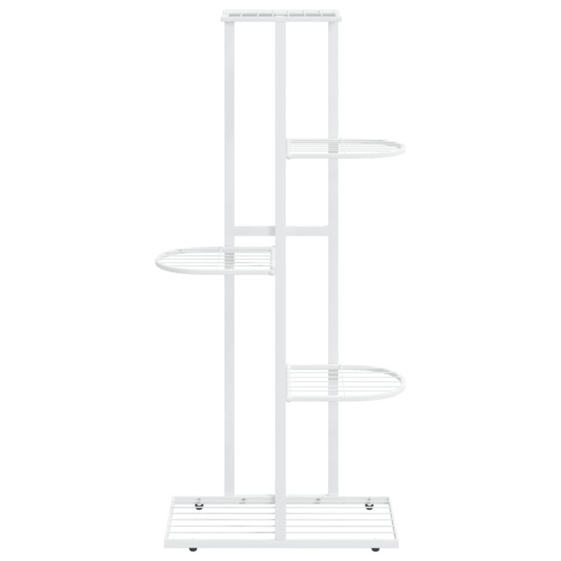 Présentoir à fleurs sur 4 niveaux avec support en métal 29,9 "/ 38,6", Blanc
