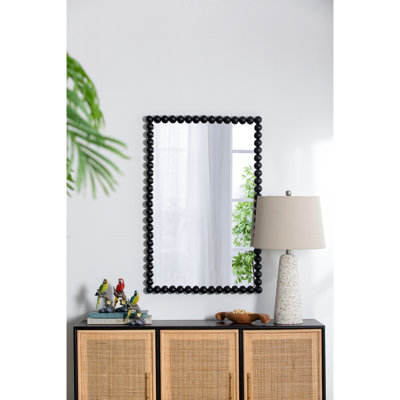 Miroir noir de 24 po x 36 po - Ajoute une touche de luxe au salon, à la chambre à coucher et au vestibule