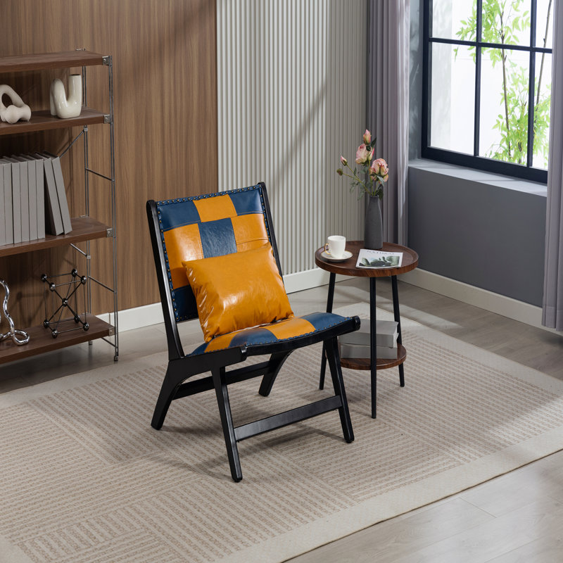 Chaises d'appoint de style moderne Boho, Blue/Yellow