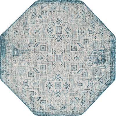 Tapis d'extérieur couleur bleu