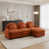 Orange+3Seat+1Ottoman