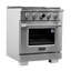 30 in. 4.2 cu. ft. 4 Burners Dual Fuel Range with Kucht Horus Thermostat-1809821346-1809821348