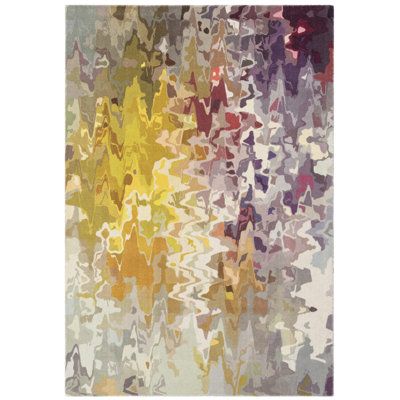 Fung Vibrant Yellow/Purple/Green Area Rug