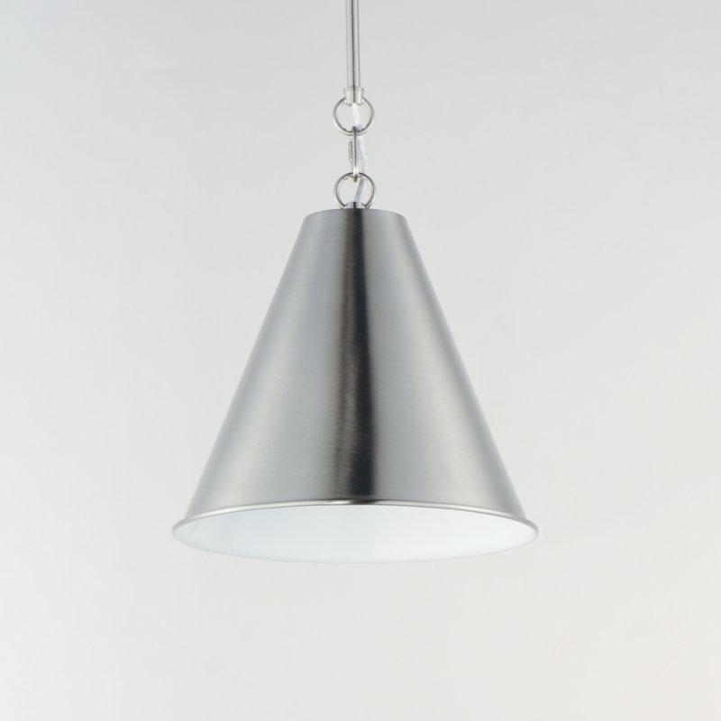 Lorrenda 1 - Light Single Pendant, 11" H x 12" W x 12" D, Satin Nickel