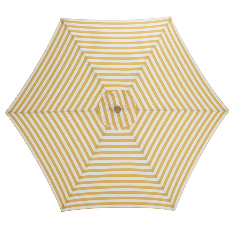 Parasol en bois Jesolo de 2,3 m, Jaune rayé