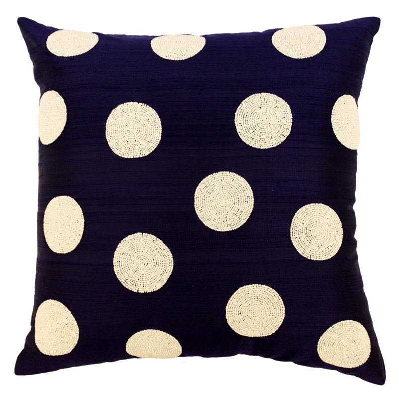 Harlequin Embroidered Silk Throw Pillow