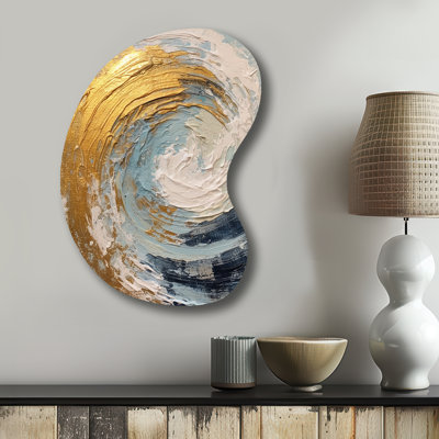 Trina - Abstract Spirals Boom Shape Assymterical Metal Wall Sculpture
