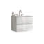 Meuble-lavabo mural brillant 36 po avec lavabo en céramique et trois trous pour robinet TIA-1578142564-1578142561