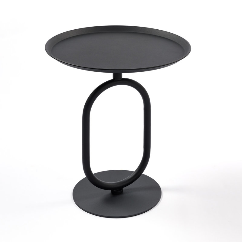 Multifunctional Side Table For Small Space, 21.3" H x 18.9" L x 18.9" W, Black