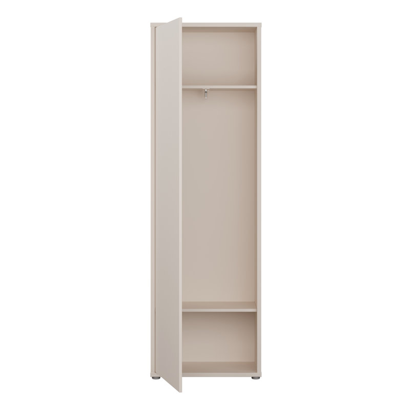 Rydar Modern minimalistic entryway wardrobe, utility wardrobe, 1-door, engineered wood, 59.8 cm W x 191.9 cm H x 34.9 cm D