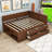 Wood Daybed with Drawers and Shelves-1807396034-1807396035