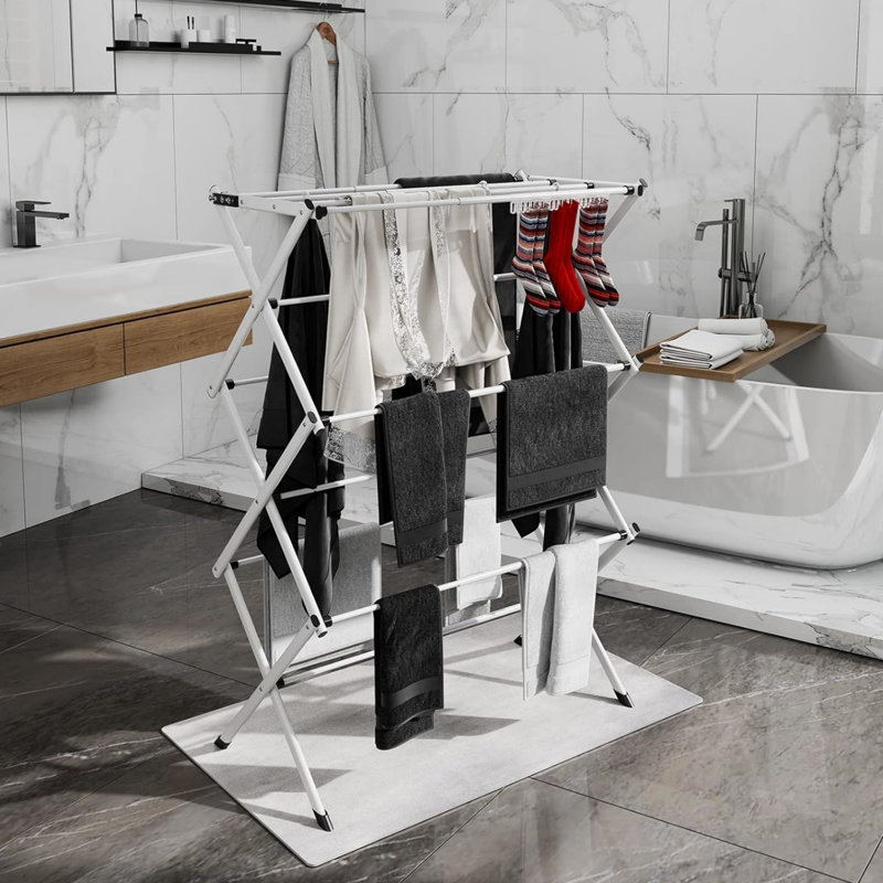 3-Tier Foldable Antirust Clothes Drying Rack
