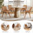 Bishaan Tufted Faux Leather Upholstered Swivel Kitchen Dining Side Chairs-1050281707