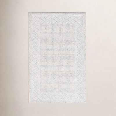 Hand-Tufted Geometric Wool Rug
