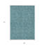 Tapis bleu sarcelle lavable intérieur / extérieur 9 pi x 12 pi HomeRoots