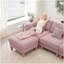Repose-pieds Lucas - polyester - rose-737119585