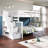 Tena Solid Wood Standard Stairway Bunk Beds Twin over Full, 4 Drawers in the Steps, White-1904814713-1904814710