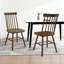 Chaises de salle à manger Windsor à dossier étroit et 7 fuseaux, ensemble de 8, en bois massif, pour cuisine et salle à manger-1983903636-2038133791