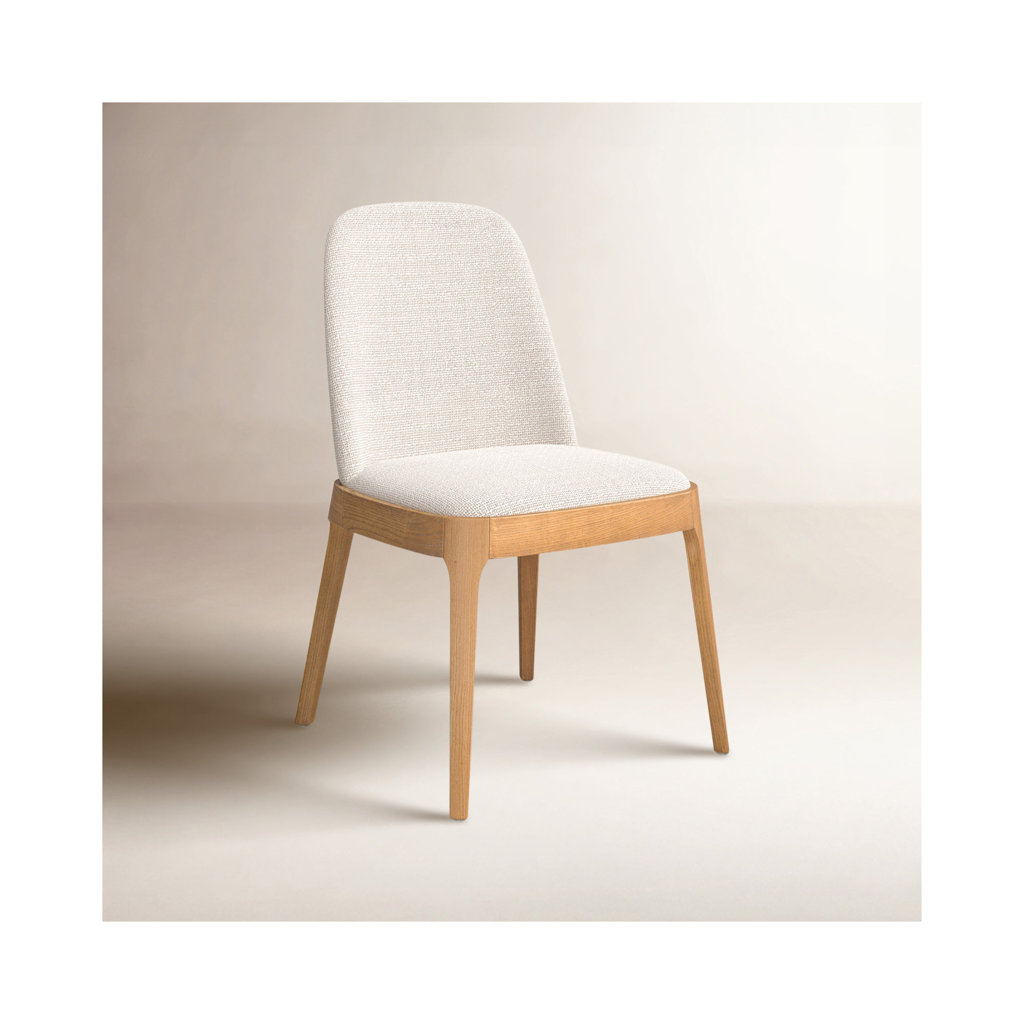 Verdi Dining Chair, Brown, White