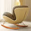 Chaise berçante moderne avec repose-pieds