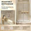 Porte de douche coulissante double encadrée avec verre trempé transparent antidéflagrant de 1/4 po (6 mm) de l 44 à 48 po x H 70 po-101938386