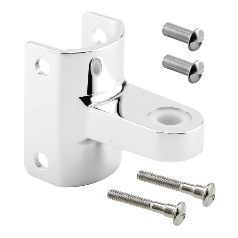 Charnière pivotante supérieure fixée au poteau Prime-Line, Zamak 1-1 / 4 po, chrome, goujon 5/8 po (paquet simple)