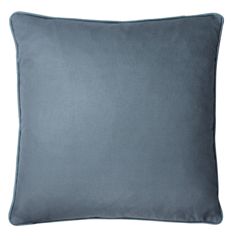 Floral Square Cushion Cover, Slate Blue