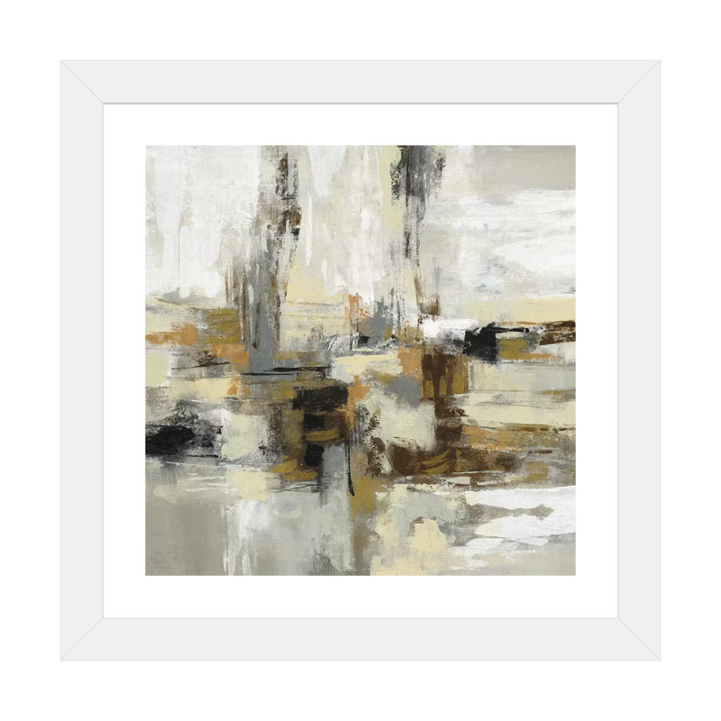 «Lava and Steam» par Silvia Vassileva - reproduction d'art, Papier encadré blanc, Blanc, H 24 po x l 24 po x p 1 po