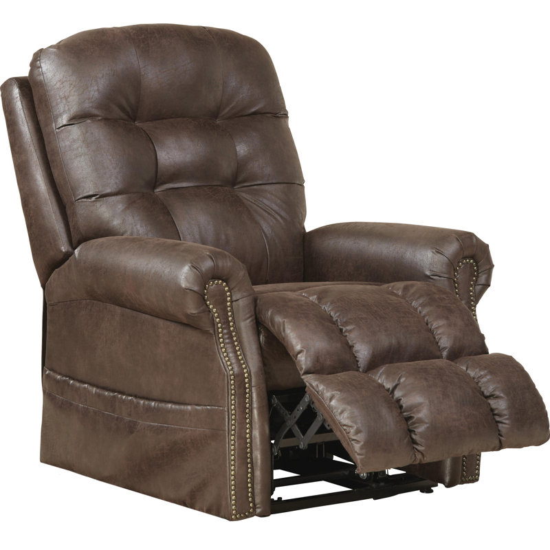 Fauteuil de massage inclinable et chauffant Rambert, Similicuir brun