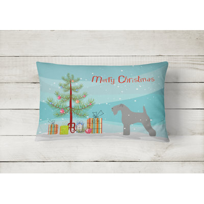Kerry Blue Terrier Indoor/Outdoor Lumbar Pillow