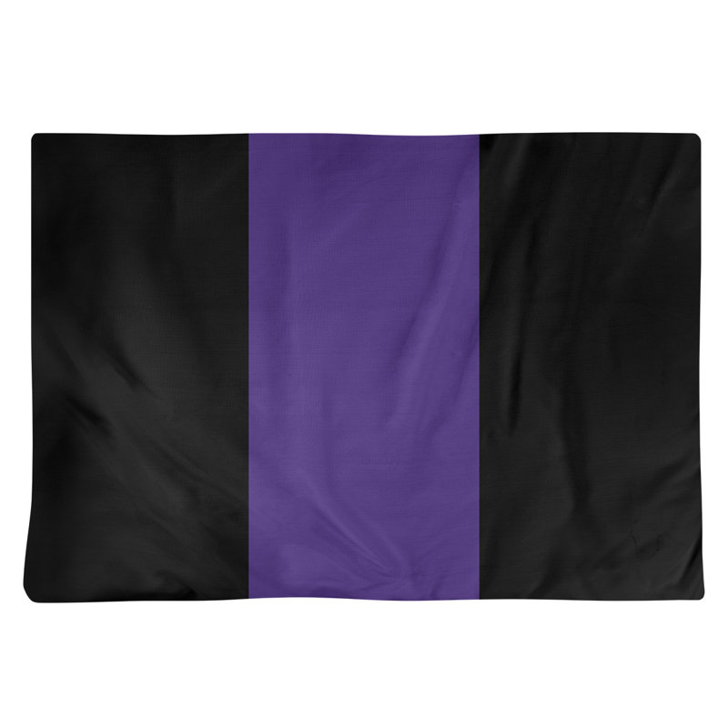 Récapitulatif de 18 po Washington, Noir / milieu violet, Sergé de coton