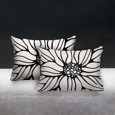 Floral Outdoor Reversible Throw Pillow
