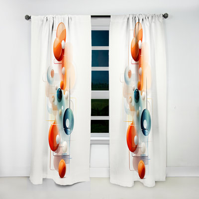 Mendonca - Abstract Geometric Room Darkening Curtain - 1 Panels