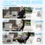 Chaise de bureau ergonomique à dossier haut en filet avec appui-tête réglable, accoudoirs et soutien lombaire