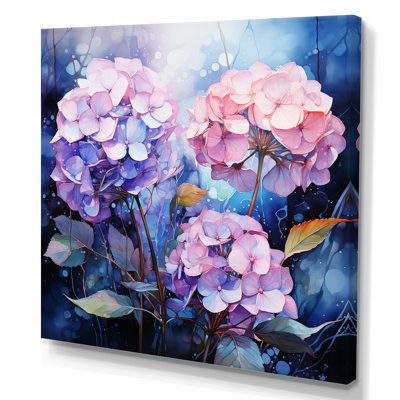 «Blue Hydrangea Hydrangea Whispers», impressions sur toile florales