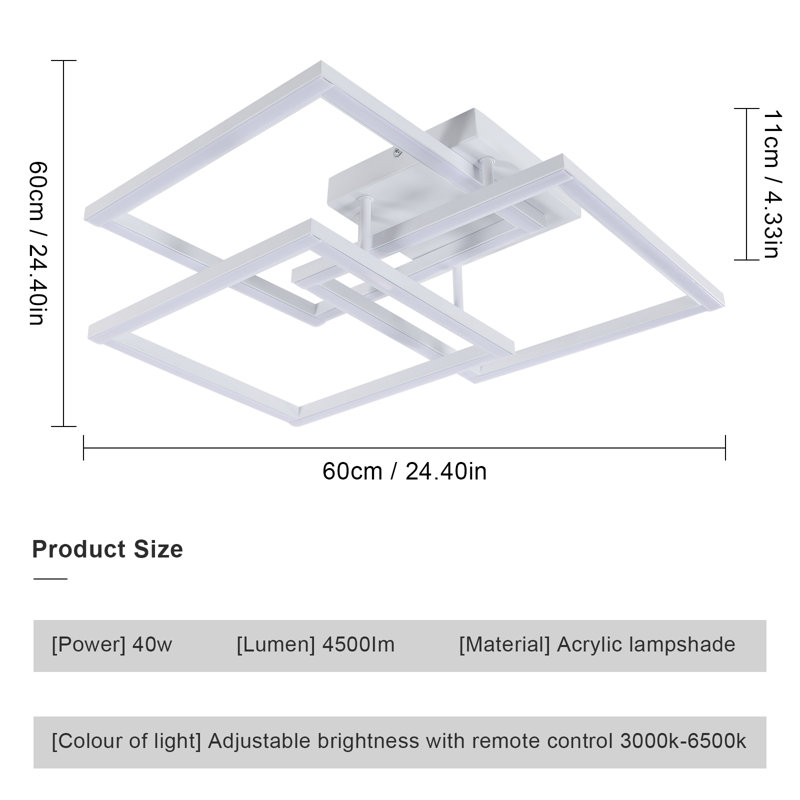 Acrylic LED Flush Mount