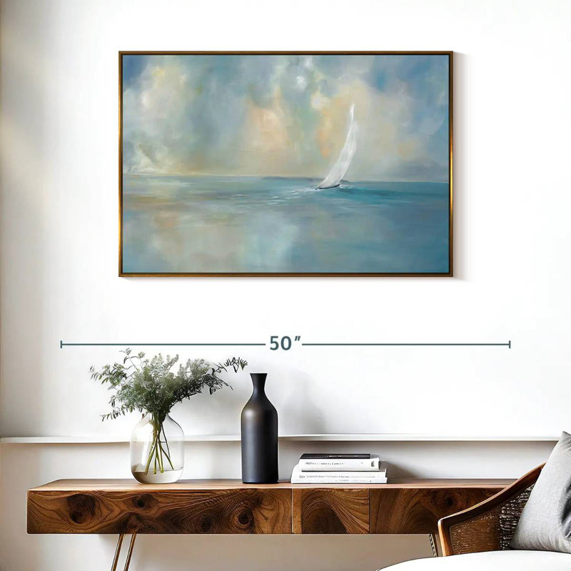 Cap sur la tête, Cadre flottant doré, 37 po x 25 po