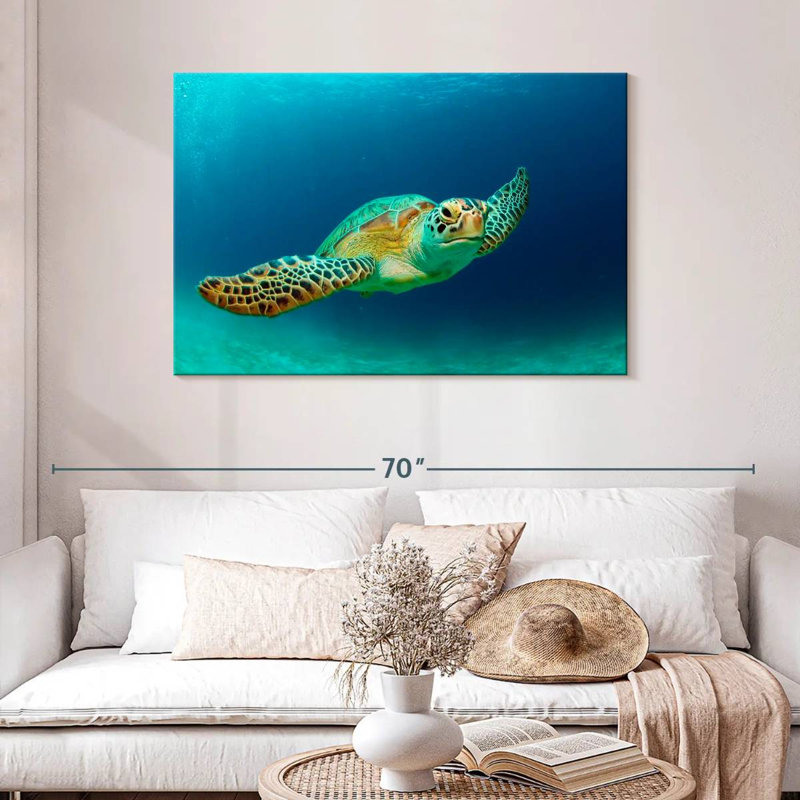Tortue de mer verte des Philippines, H 30 po x l 45 po