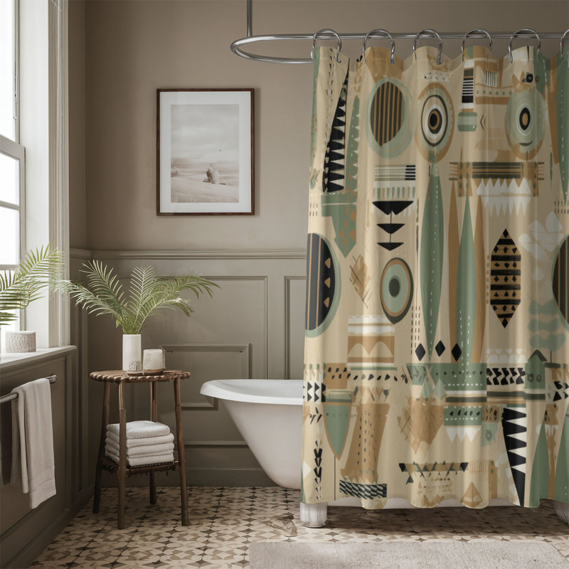 Boho Naturals - Premium Shower Curtain, 74"H x 71"W