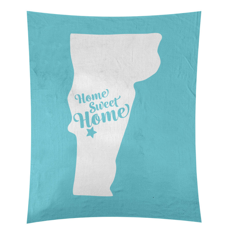 Tapisserie murale Home Sweet Rutland, H 60 po x l 51 po, Bleu sarcelle