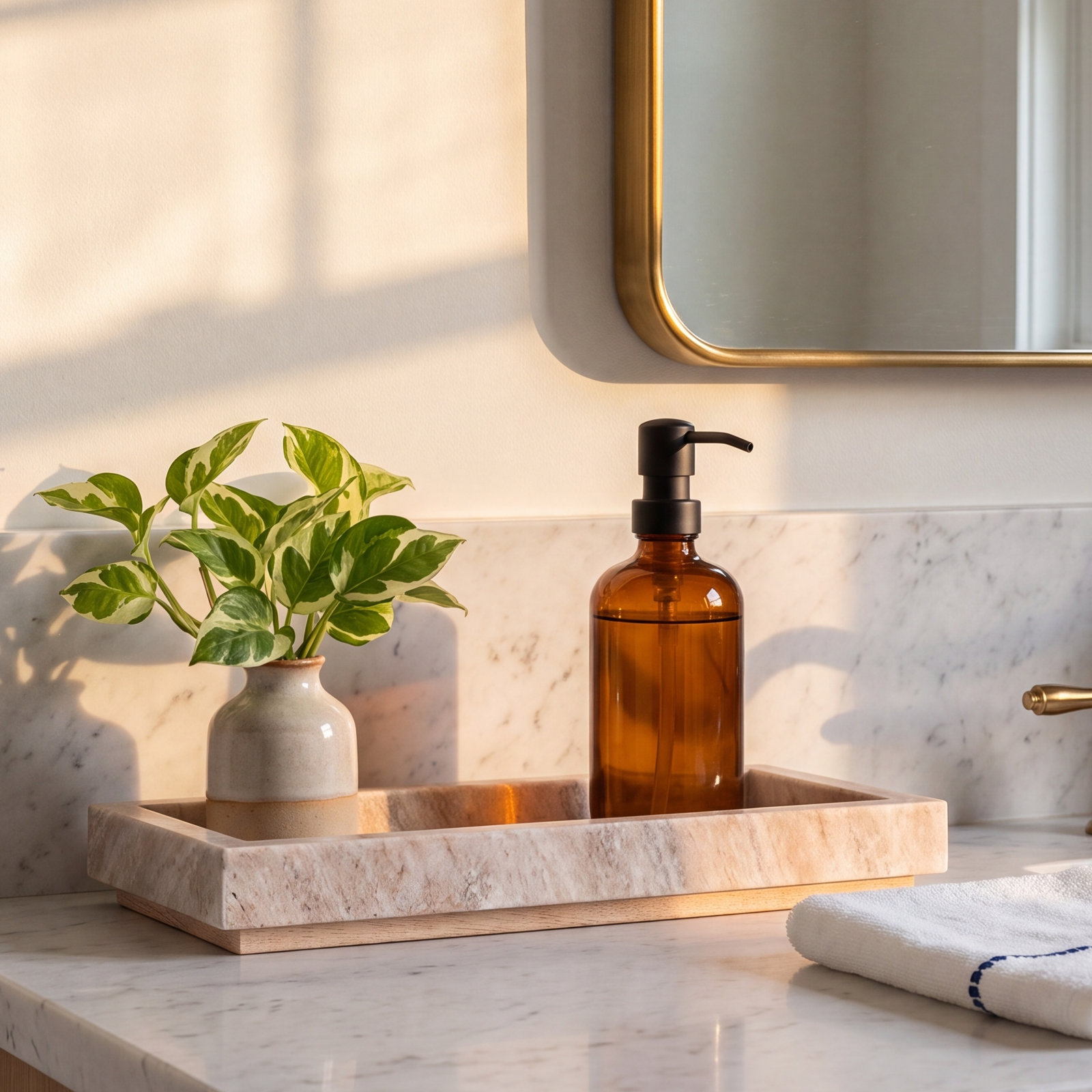 Vesuvio Marble Bathroom Tray