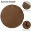 Miroir mural rond en bois perlé rustique