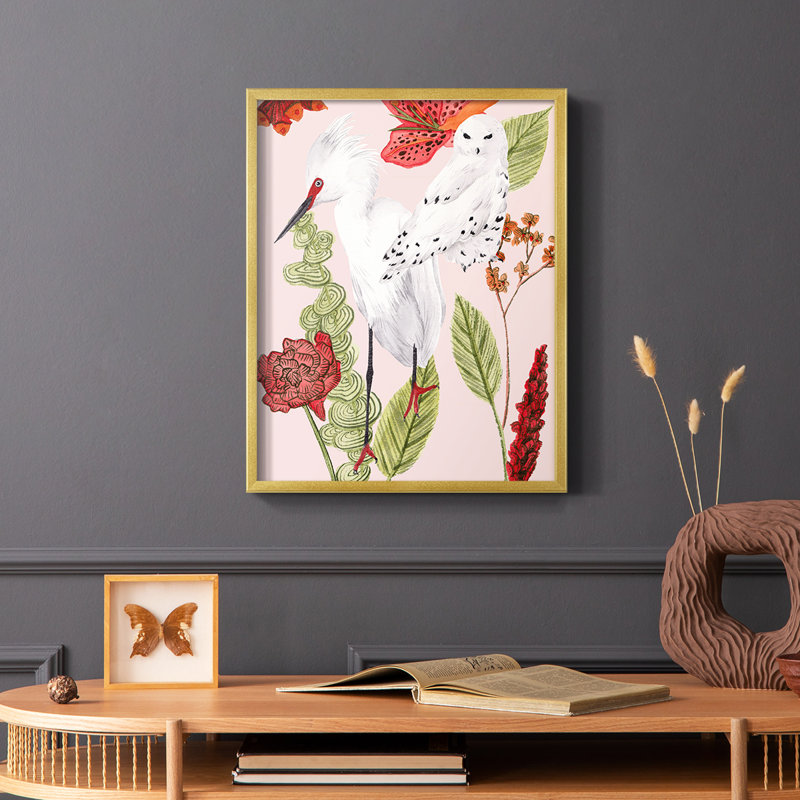Birds in Motion III, reproduction encadrée - bois massif, H 10 po x l 8 po