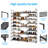 46 Pair Stackable Shoe Rack