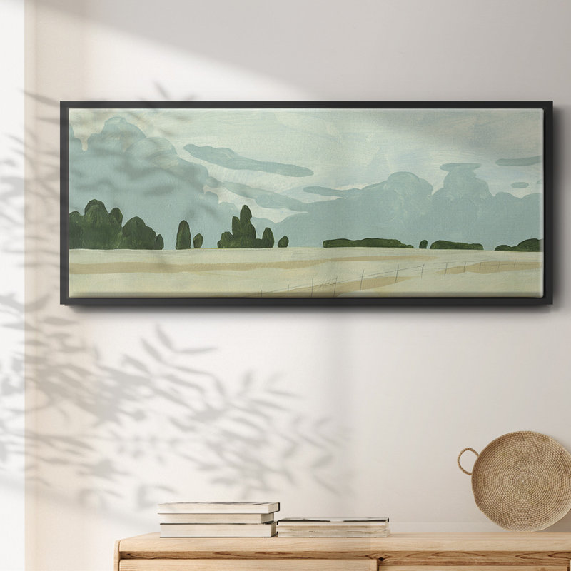 Farmland Study I- Framed Canvas, 24" H x 60" W