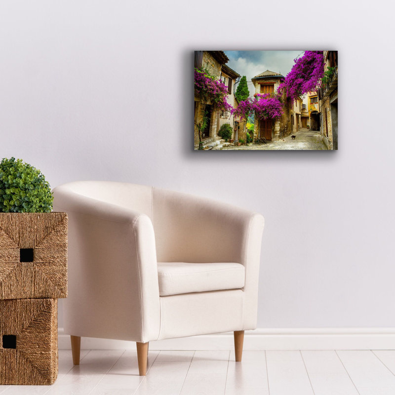 'Bougainvillea' Canvas Wall Art, 18" H x 26" W x 0.75" D